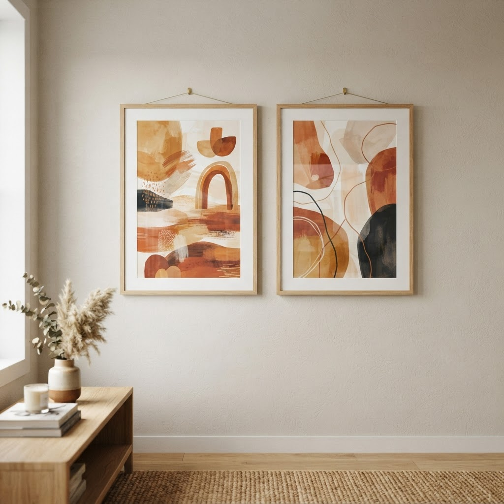 Conjunto de Quadros Abstratos